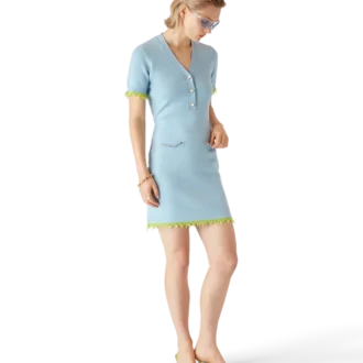 Dubbelsidig miniklänning i merinoull