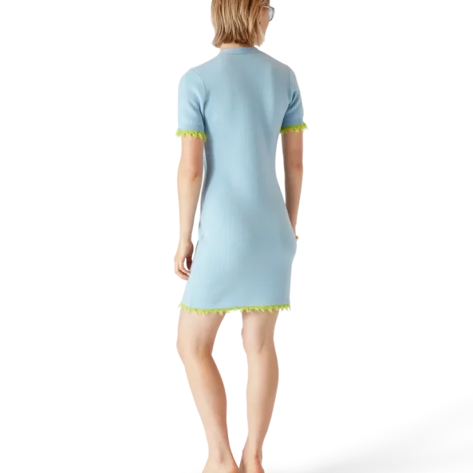 Dubbelsidig miniklänning i merinoull