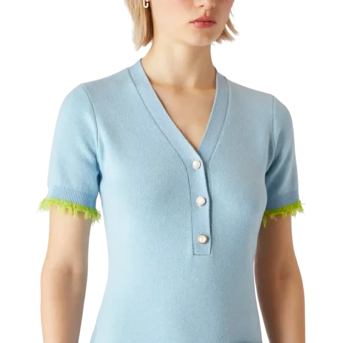 Dubbelsidig miniklänning i merinoull