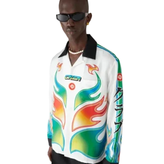 Flame Laurel långärmad skjorta i silketwill