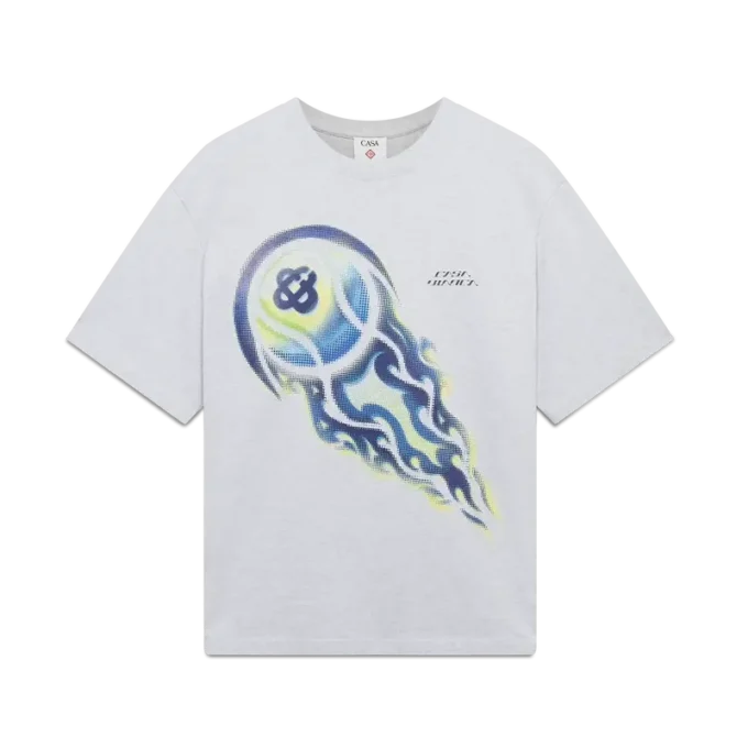 Flaming Tennis Ball Oversized kortärmad T-shirt