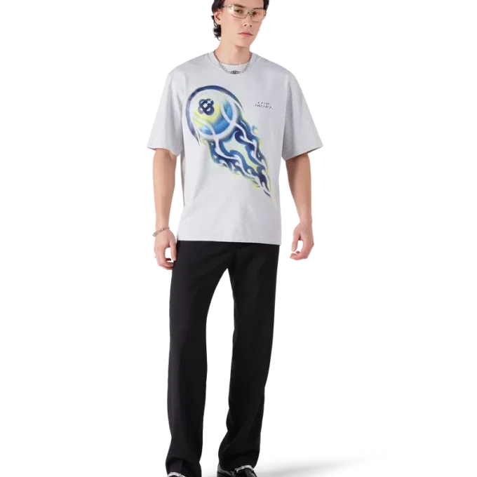 Flaming Tennis Ball Oversized kortärmad T-shirt