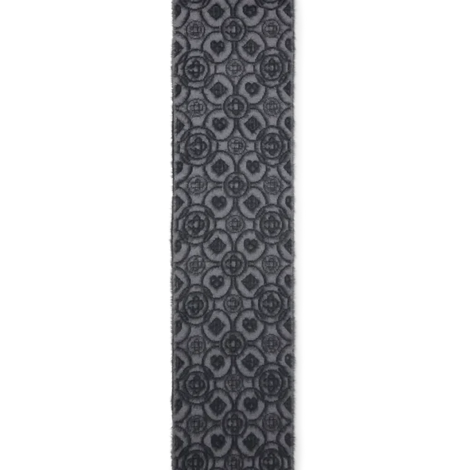 Fluffig monogram-mohairhalsduk