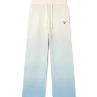 Fluffiga byxor i mohair med färgövergång