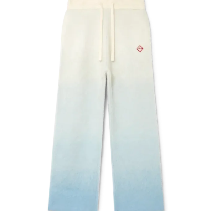 Fluffiga byxor i mohair med färgövergång