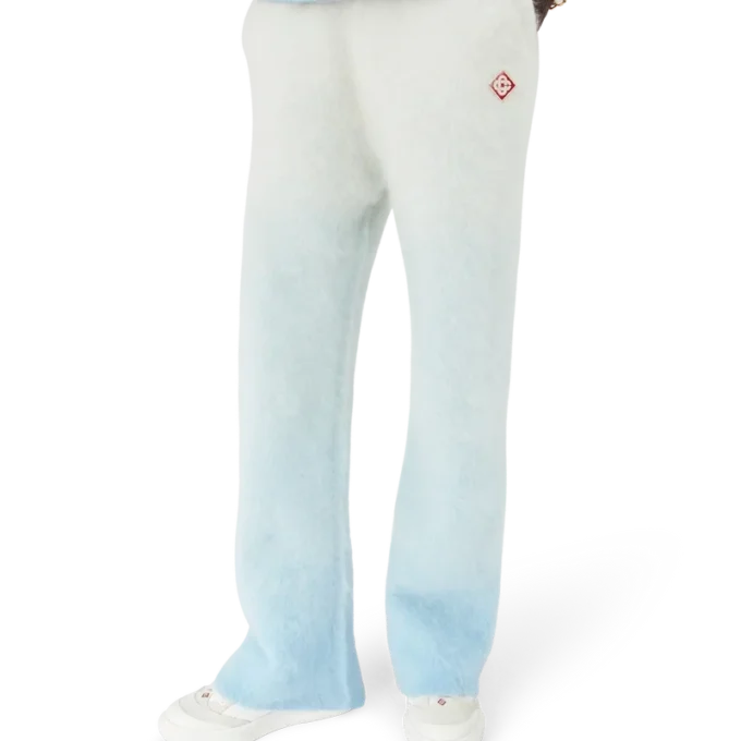 Fluffiga byxor i mohair med färgövergång