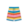 Fluffiga randiga oversized-Shorts