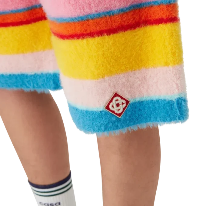 Fluffiga randiga oversized-Shorts
