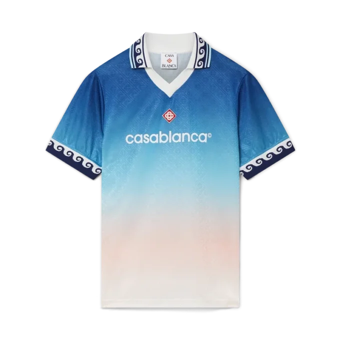 Fotbollskjorta i jacquard med gradient