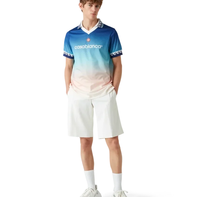 Fotbollskjorta i jacquard med gradient