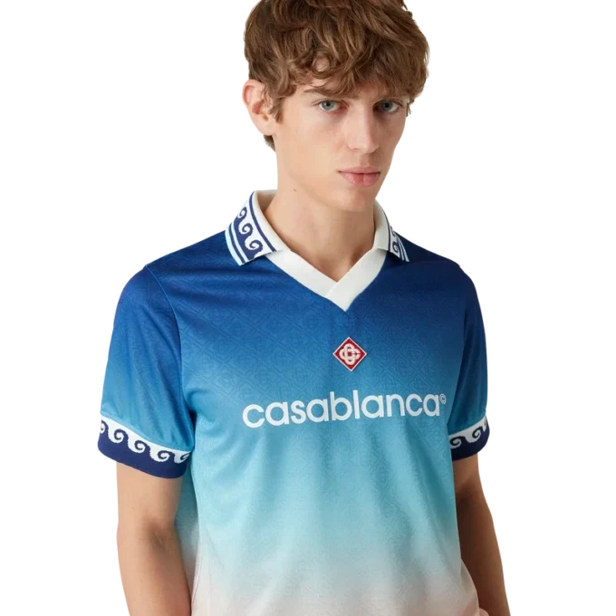 Fotbollskjorta i jacquard med gradient