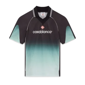 Fotbollskjorta med kort ärm i jacquard med gradientmonogram