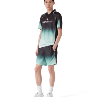 Fotbollsshorts i jacquard med gradientmonogram