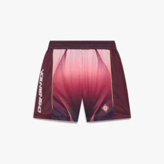 Fotbollsshorts i auberginefärgad gradient