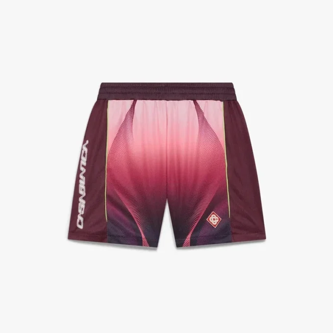 Fotbollsshorts i auberginefärgad gradient