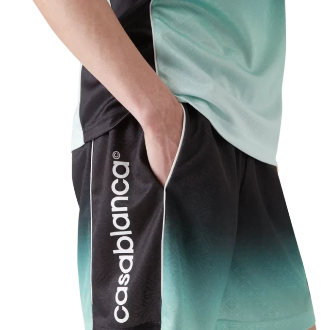 Fotbollsshorts i jacquard med gradientmonogram