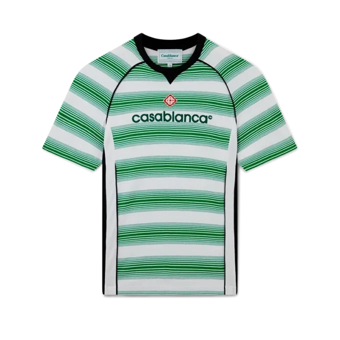 Fotbollst-shirt med paneler i gradientrandigt mönster