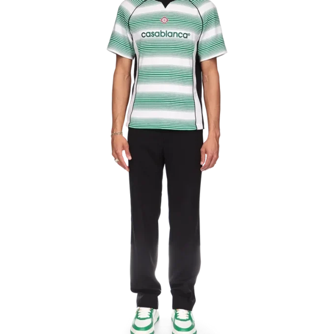 Fotbollst-shirt med paneler i gradientrandigt mönster