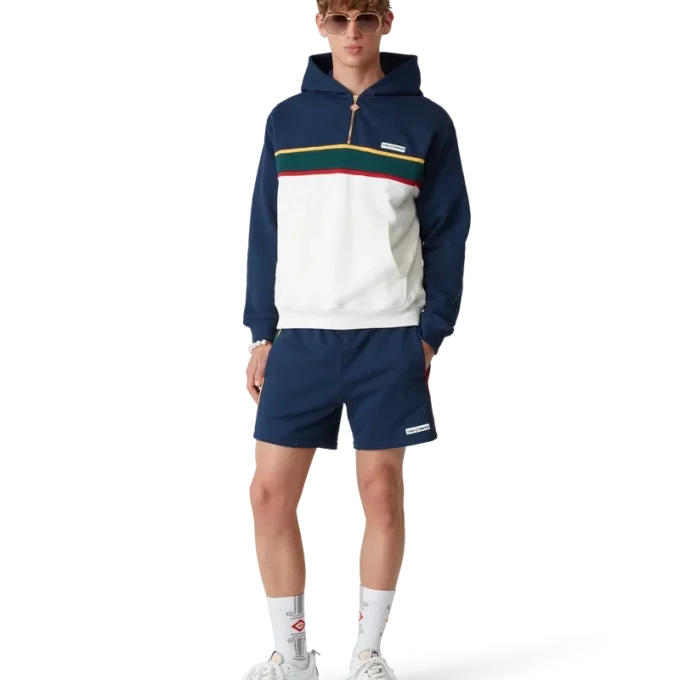 Färgblockerade sweatshorts