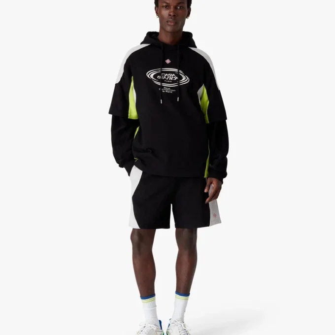 Färgblockerade sweatshorts