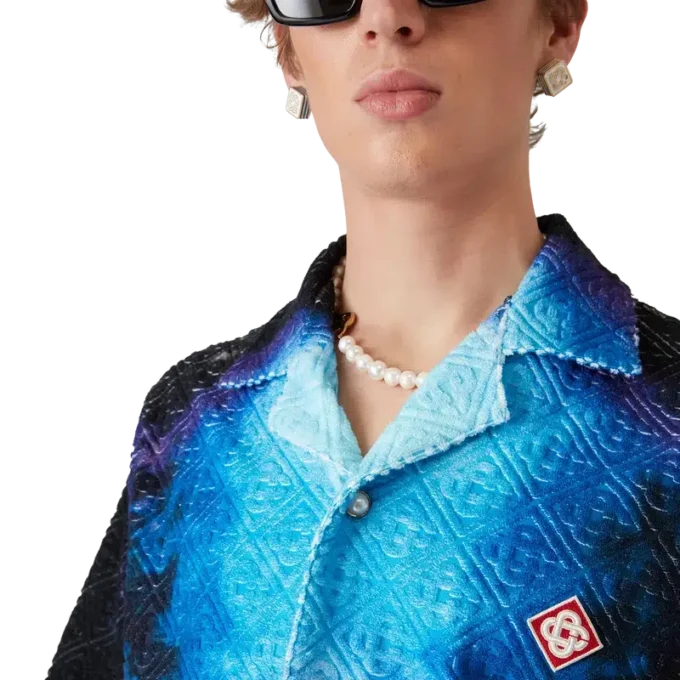 Färgskiftande frotté-skjorta