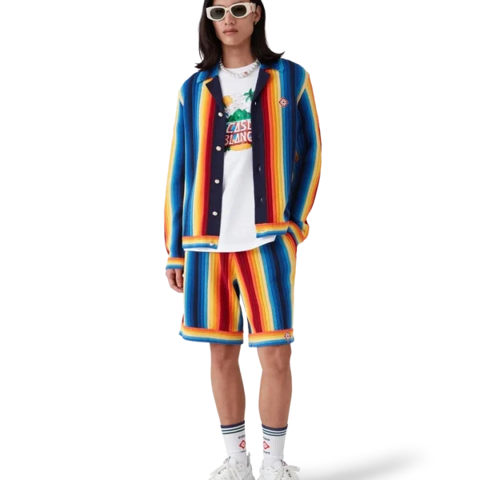 Frotteshorts med gradientrand Frotteshorts med gradientrand