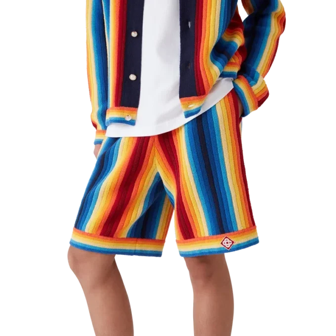 Frotteshorts med gradientrand Frotteshorts med gradientrand