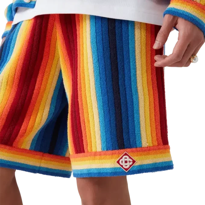 Frotteshorts med gradientrand Frotteshorts med gradientrand