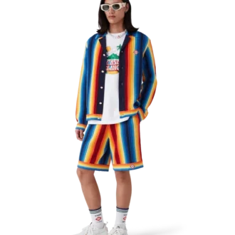 Frottéjacka med gradientrand