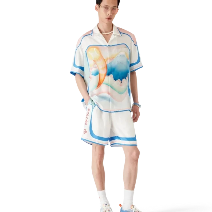 Fuji Dream kortärmad silkeskjorta