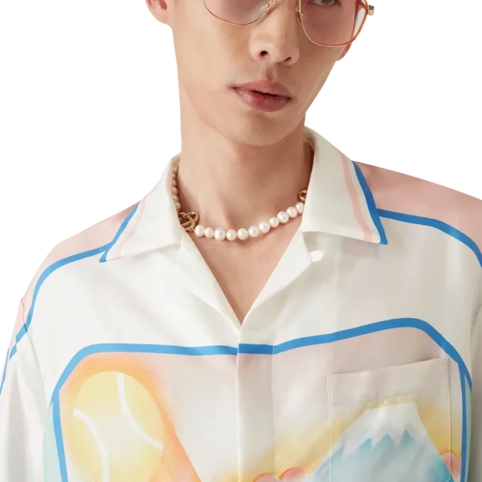 Fuji Dream kortärmad silkeskjorta