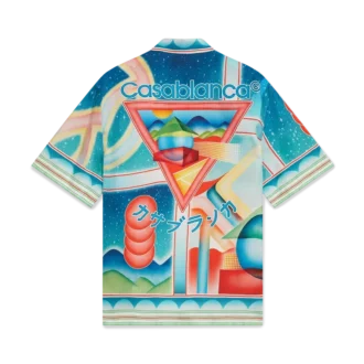 Galaxy Court kortärmad silkeskjorta