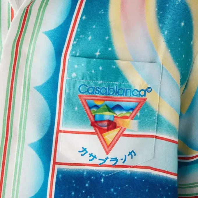 Galaxy Court kortärmad silkeskjorta