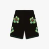 Glitch Orchid broderade virkade Shorts