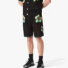 Glitch Orchid broderade virkade Shorts
