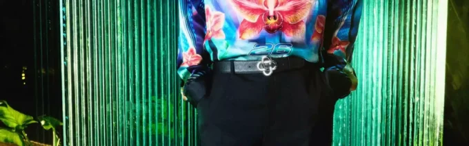 Glitch Orchid Oversized kortärmad T-shirt