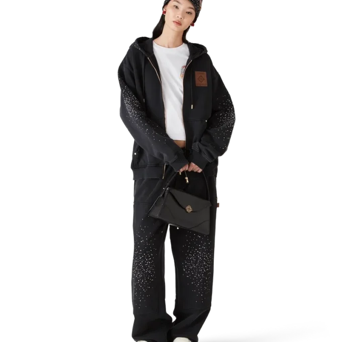 Gothic Crystal Embellished Beanie