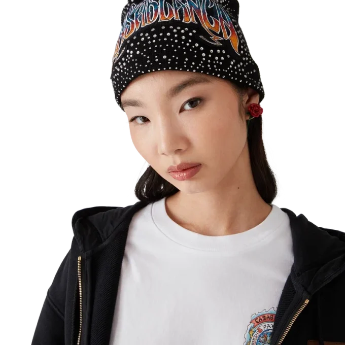 Gothic Crystal Embellished Beanie