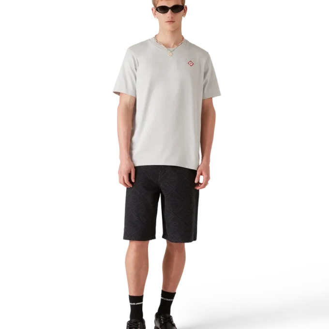 Grå kortärmad T-shirt med diamantlogo