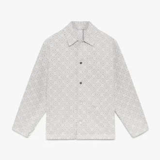 Grå monogram-arbetsjacka