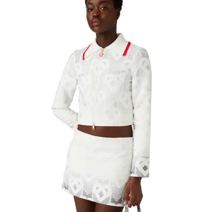 Gradient Heart Monogram-frottéjacka