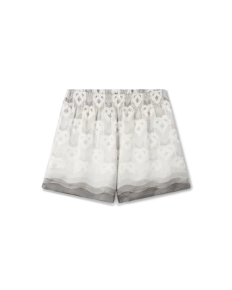 Gradient Heart Monogram-silk Shorts