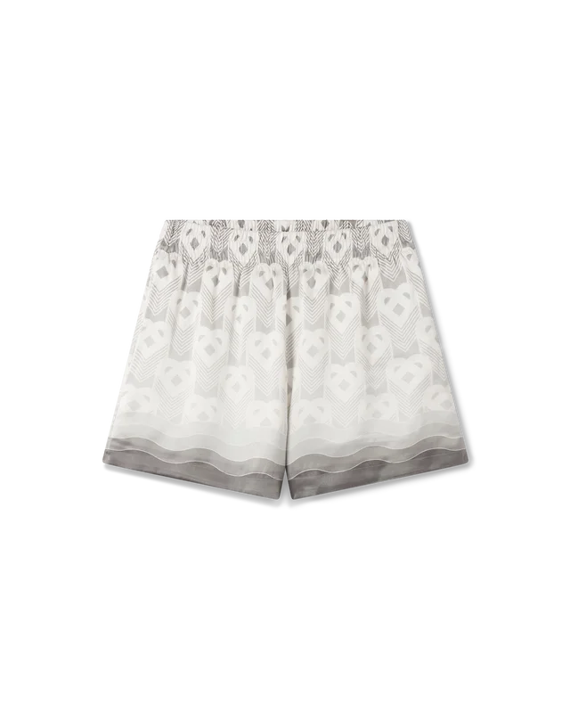 Gradient Heart Monogram-silk Shorts Gradient Heart Monogram-silk Shorts