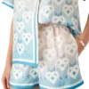Gradient Heart Monogram-silk Shorts