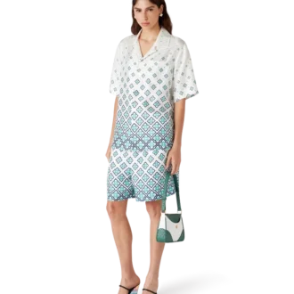 Gradient Monogram kortärmad silkeskjorta