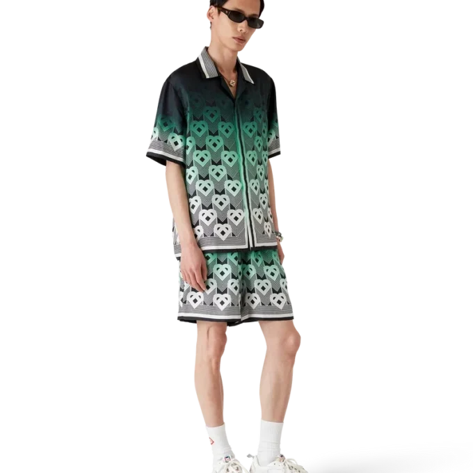 Gradient Monogram Silk Shorts