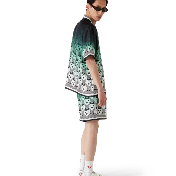 Gradient Monogram Silk Shorts