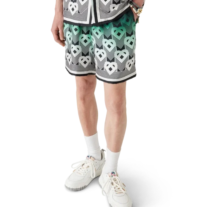 Gradient Monogram Silk Shorts