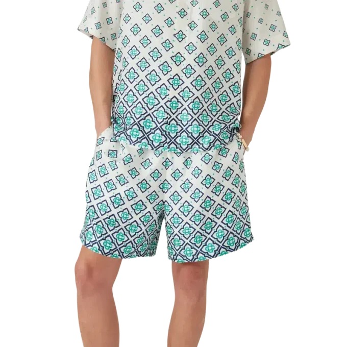 Gradient Monogram Silk Shorts Gradient Monogram Silk Shorts