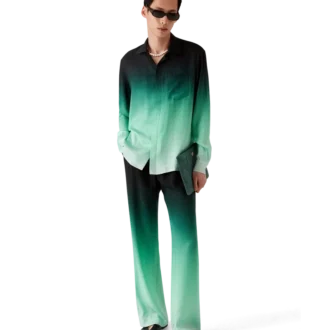 Gradient Ping Pong Jacquard-silkesbyxor